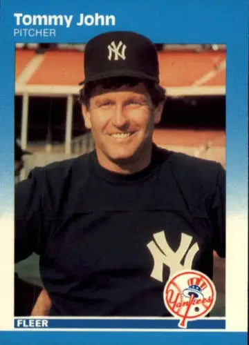 1987 Fleer #102 Tommy John NM Near Mint Yankees ID:12479 - Baseball Card Single