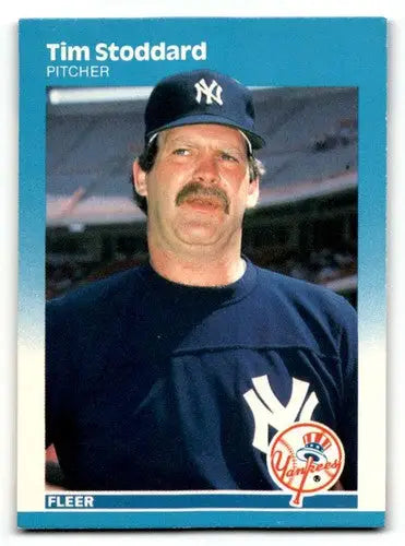 1987 Fleer #116 Tim Stoddard New York Yankees Baseball Cards EX/NM ID:64418
