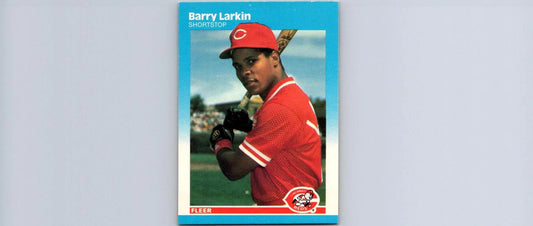 Barry Larkin baseball card from 1987 Fleer #204, a must-have for trading cards collectors