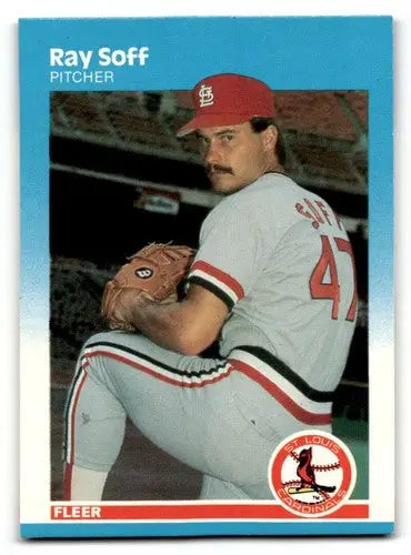 1987 Fleer #309 Ray Soff St. Louis Cardinals Baseball Cards EX/NM ID:64419
