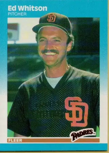 1987 Fleer #434 Ed Whitson NM Near Mint Padres ID:82328 - Baseball Card Single