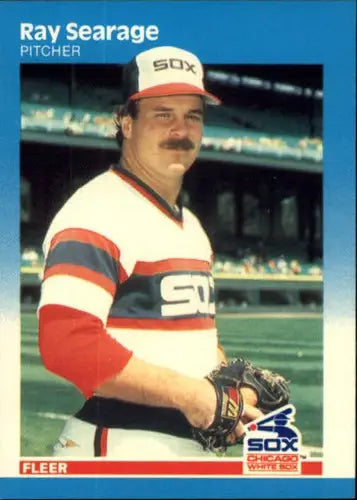 Original gloss Ray Searage NM-MT baseball card from 1987 Fleer #506 White Sox