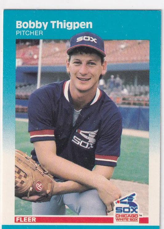 1987 FLEER #507 BOBBY THIGPEN- CHICAGO WHITE SOX - Baseball Card Single