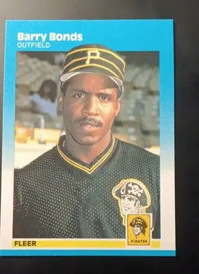1987 Fleer - Barry Bonds #604 (RC). Pittsburgh Pirates. NRMT+ - Baseball Card Single