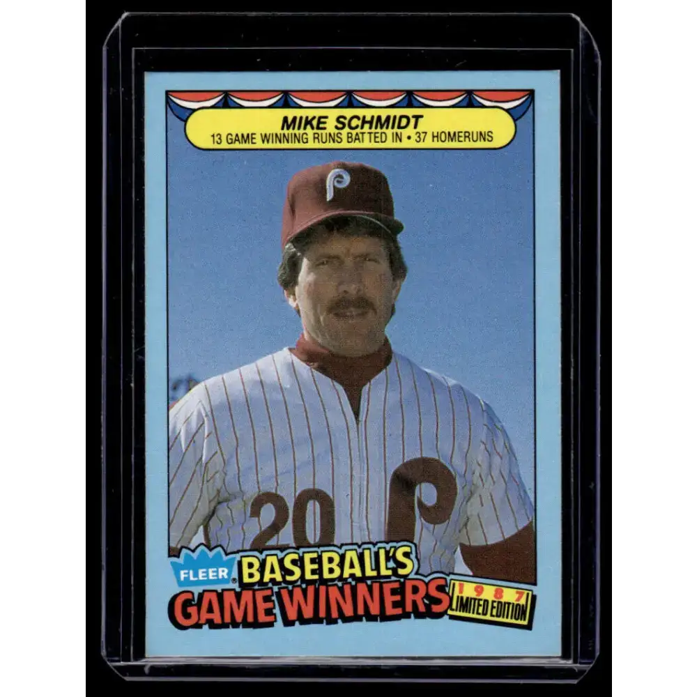 1987 Fleer Game Winners #40 Mike Schmidt Philadelphia Phillies NM-MT Baseball Card