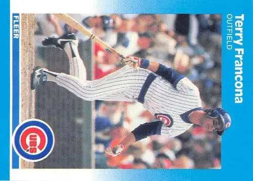 Original gloss 1987 Fleer Glossy Terry Francona baseball card NM-MT Cubs