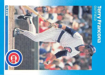 Original gloss 1987 Fleer Glossy Terry Francona baseball card NM-MT Cubs