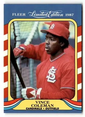 1987 Fleer Limited Edition #10 Vince Coleman NM ID:48791 - Baseball Card Single