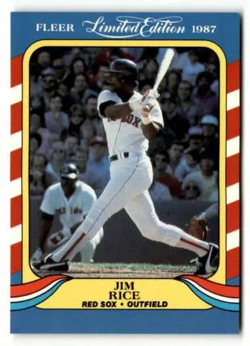1987 Fleer Limited Edition #35 Jim Rice baseball card with original gloss in NM condition