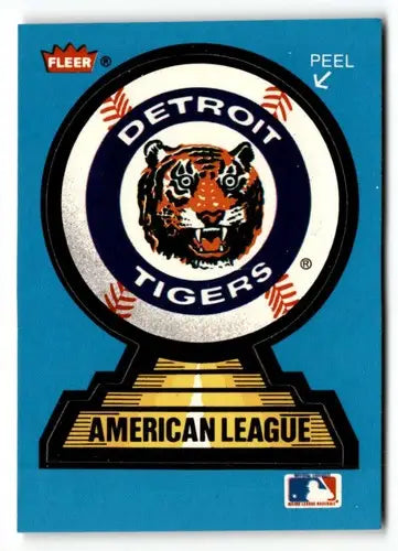 1987 Fleer #NNO Detroit Tigers Team Stickers EX ID:48901