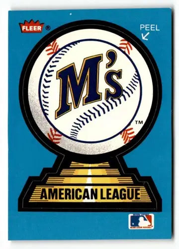 1987 Fleer #NNO Seattle Mariners Logo Team Sticker EX ID:48900 - Baseball Card Single