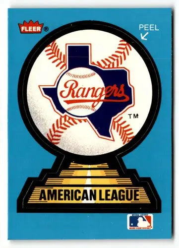 1987 Fleer #NNO Texas Rangers Team Stickers EX ID:48889 - Baseball Card Single