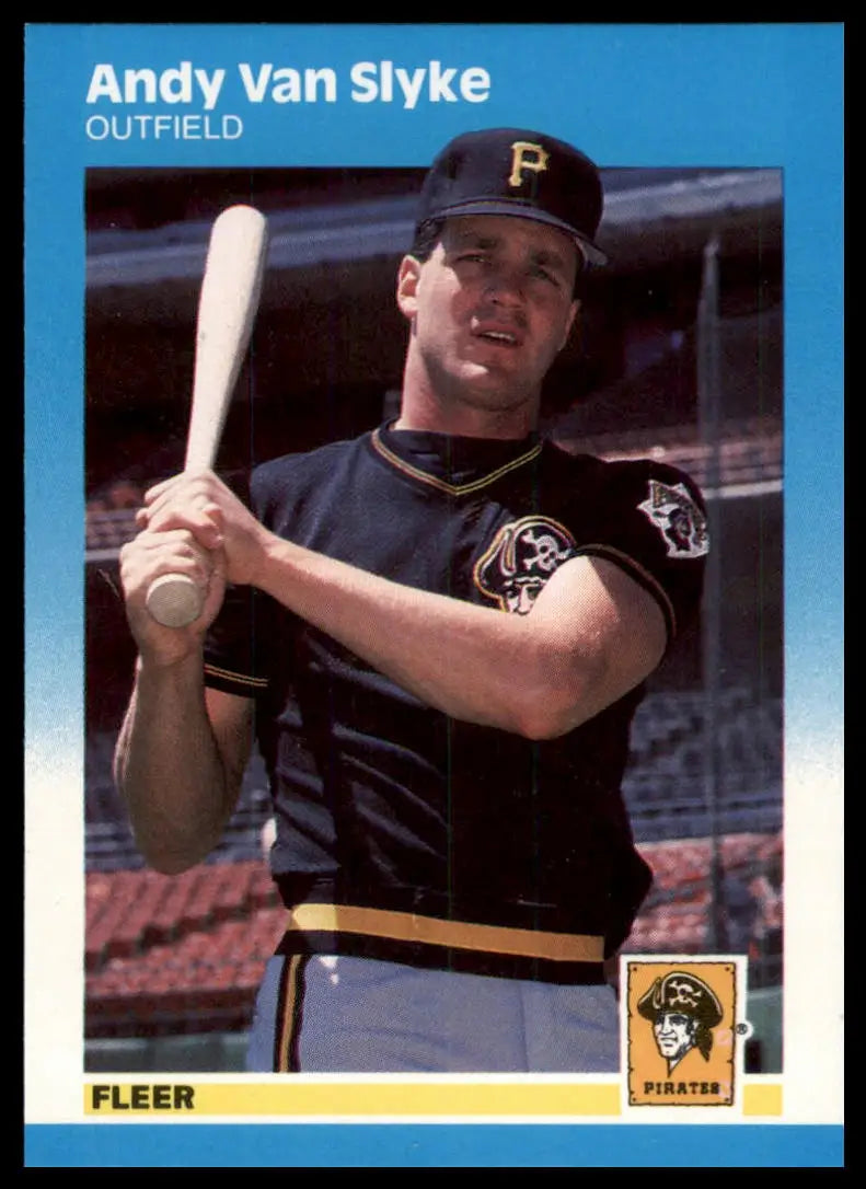 1987 Fleer Update Andy Van Slyke U-121 Pittsburgh Pirates NM - Baseball Card Single