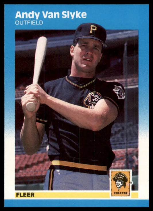 1987 Fleer Update Andy Van Slyke U-121 Pittsburgh Pirates NM - Baseball Card Single