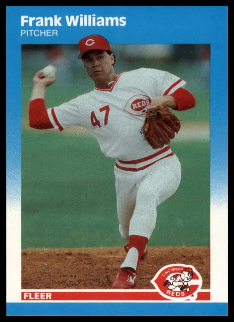 1987 Fleer Update Frank Williams U-127 Cincinnati Reds NM - Baseball Card Single
