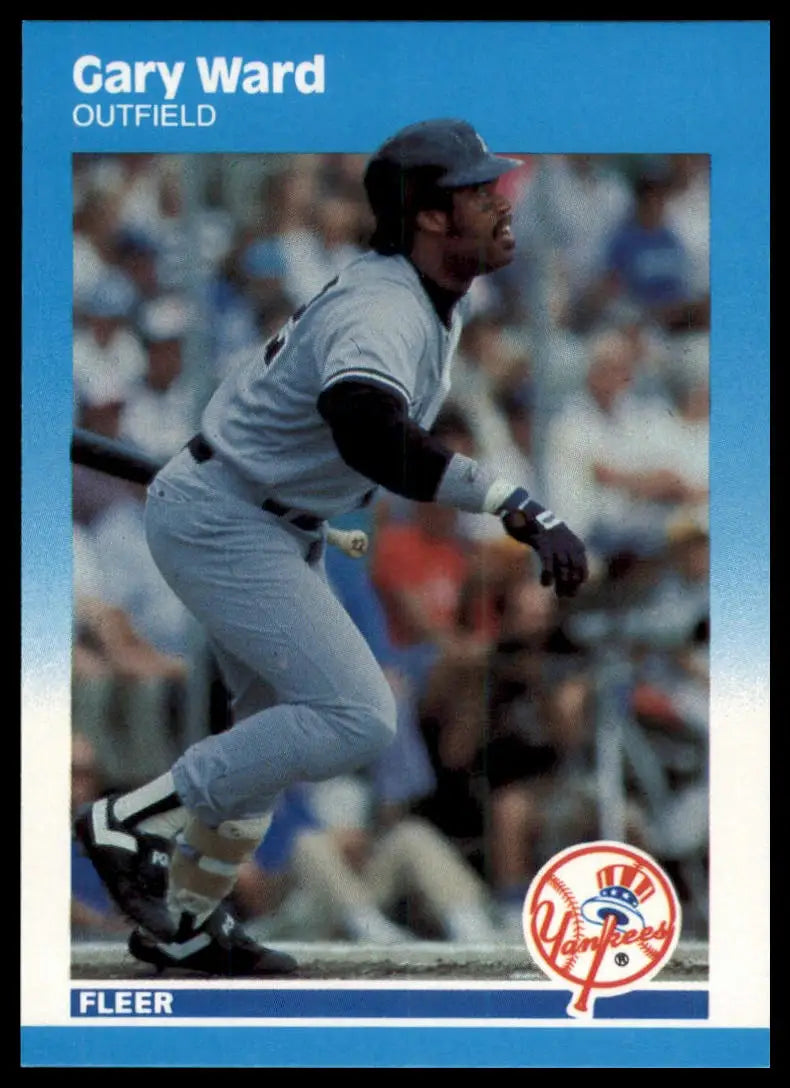 1987 Fleer Update Gary Ward U-122 New York Yankees NM - Baseball Card Single