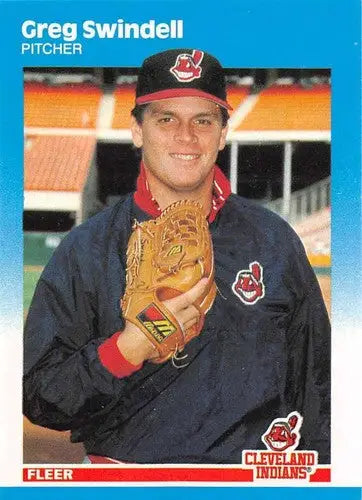 1987 Fleer Update #U-116 Greg Swindell NM Near Mint Indians - Baseball Card Single