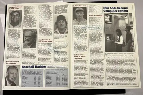 Open newspaper spread featuring HOF Newsletter Ray Dandridge and Billy Williams