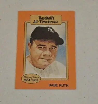1987 Hygrade All-Time Greats #NNO Babe Ruth Time Greats - Promos (Red Backs) - Baseball Card Single
