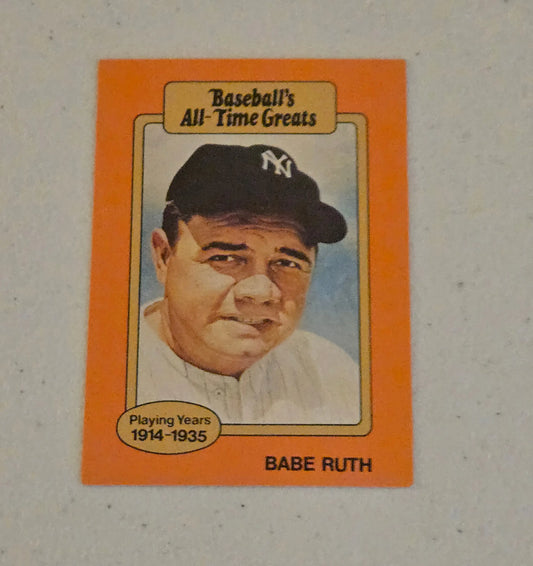 1987 Hygrade All-Time Greats #NNO Babe Ruth Time Greats - Promos (Red Backs) - Collectible Trading Card