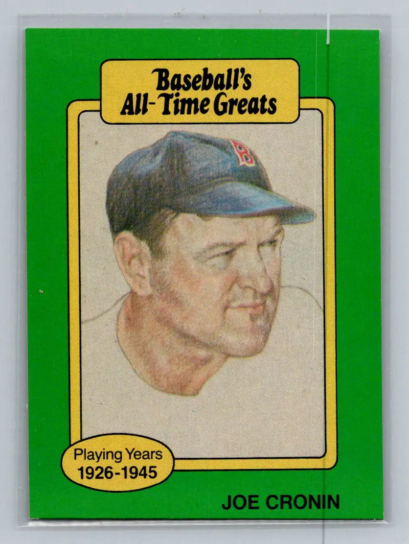 1987 Hygrade All-Time Greats NNO Joe Cronin Boston Red Sox baseball card image