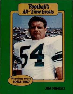 1987 Hygrade Football’s All-Time Greats #NNO Jim Ringo - Football Card Single