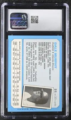 1987 Kaybee Dale Murphy #21 Superstars of Baseball Baseball CGC 7