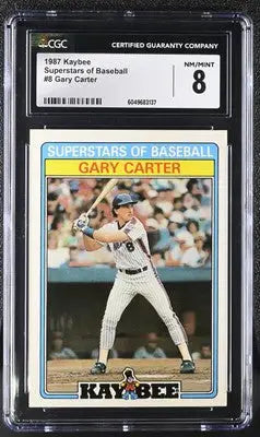 1987 Kaybee Gary Carter #8 Superstars of Baseball Baseball CGC 8