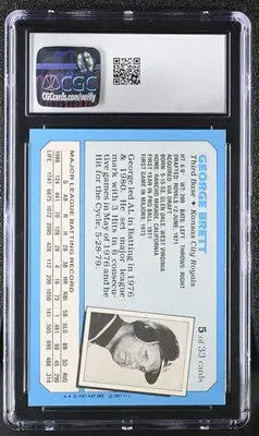 1987 Kaybee George Brett #5 Superstars of Baseball Baseball CGC 7