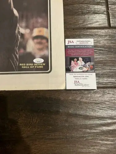 Autographed 1987 Redbird Review St. Louis Cardinals Stan Musial poster with JSA authentication