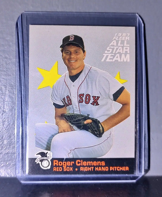 1987 Roger Clemens Fleer All Star Team Baseball Card #11 Red Sox - Baseball Card Single
