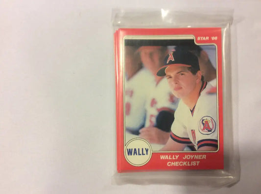 Baseball card of Wally Joyner from the Angels Sealed Set with a red border