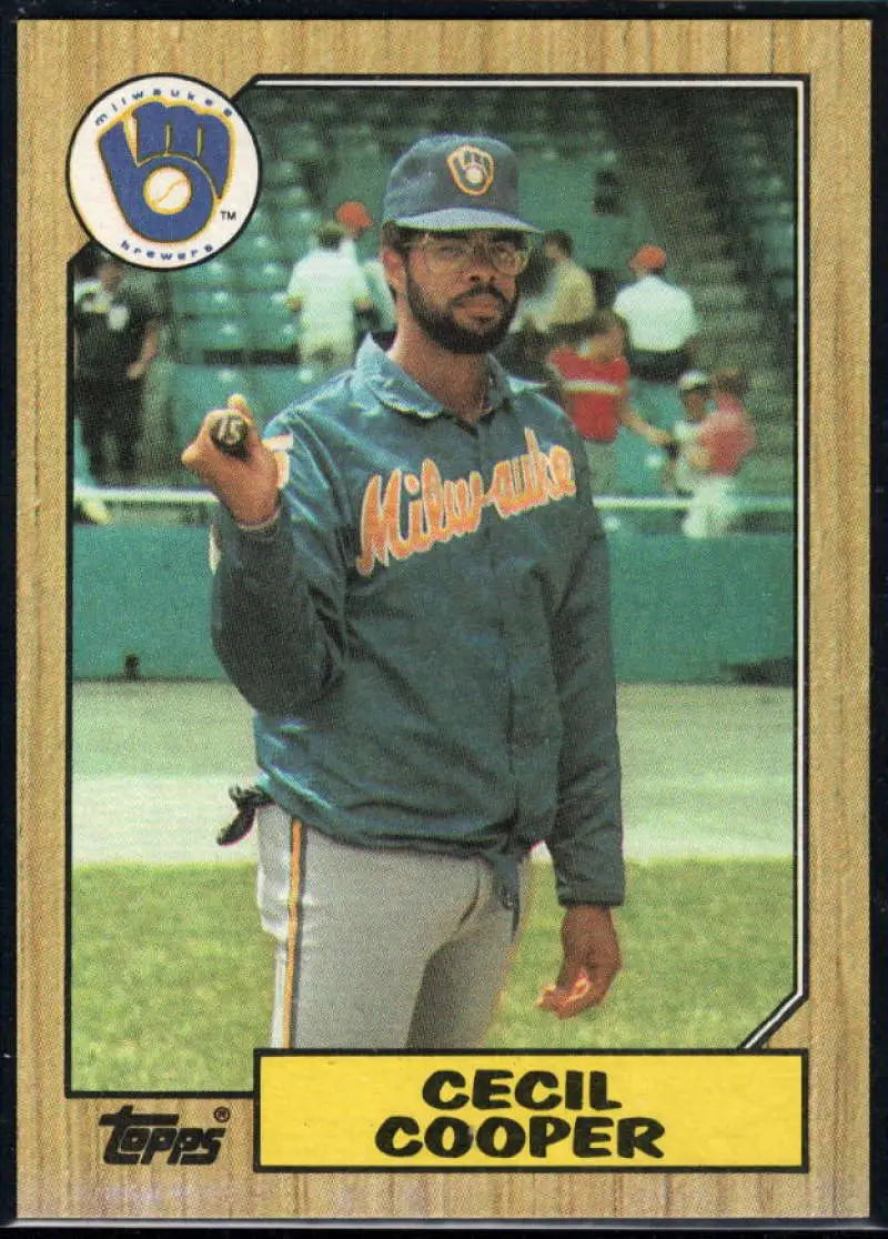 1987 Topps #10 Cecil Cooper EX Excellent Milwaukee Brewers Baseball Card - Baseball Card Single