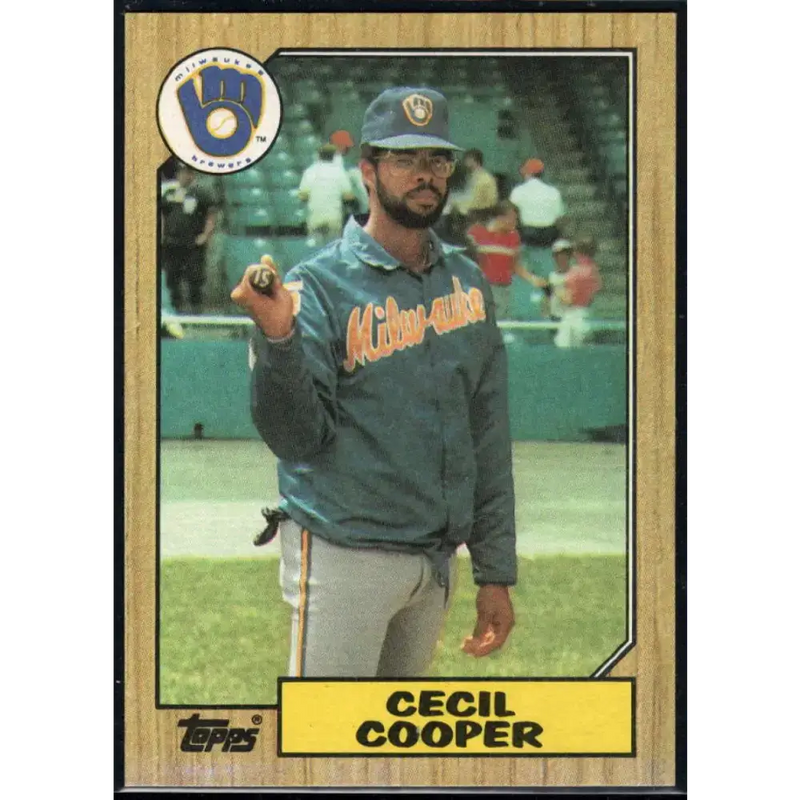 1987 Topps #10 Cecil Cooper EX Excellent Milwaukee Brewers Baseball Card - Baseball Card Single