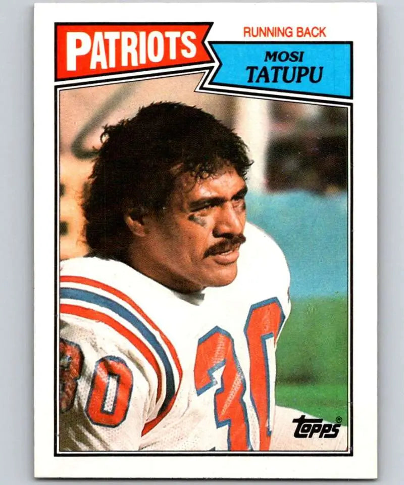1987 Topps #100 Mosi Tatupu EX Excellent New England Patriots Football Card - Football Card Single