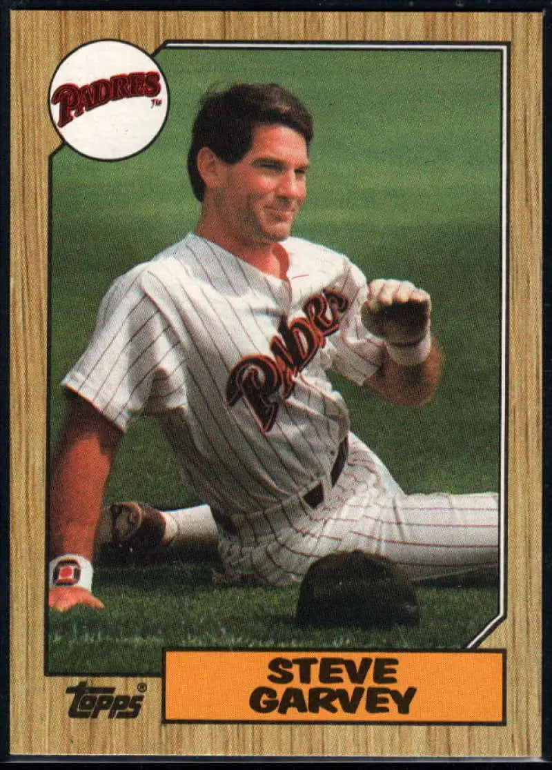 1987 Topps #100 Steve Garvey EX Excellent San Diego Padres Baseball Card - Baseball Card Single