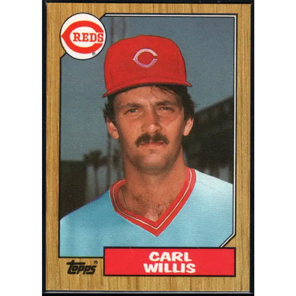 1987 Topps #101 Carl Willis EX Excellent RC Rookie Cincinnati Reds Baseball Card - Baseball Card Single