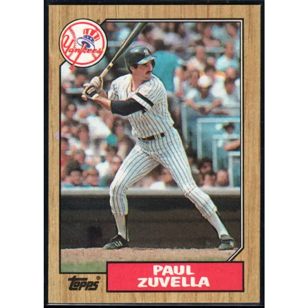 1987 Topps #102 Paul Zuvella EX Excellent New York Yankees Baseball Card