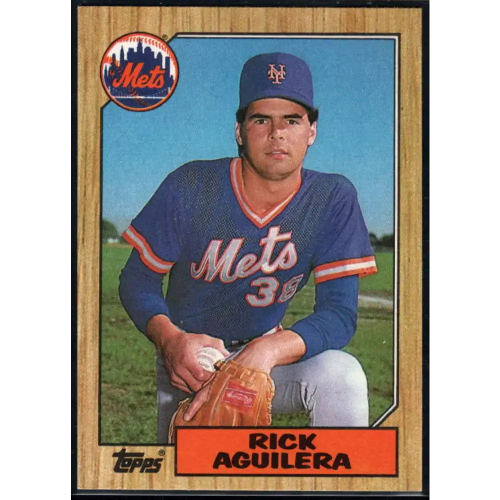 1987 Topps #103 Rick Aguilera EX Excellent New York Mets Baseball Card - Baseball Card Single
