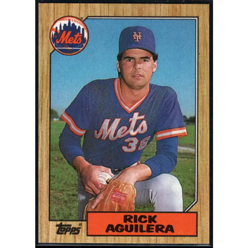 1987 Topps #103 Rick Aguilera EX Excellent New York Mets Baseball Card - Baseball Card Single