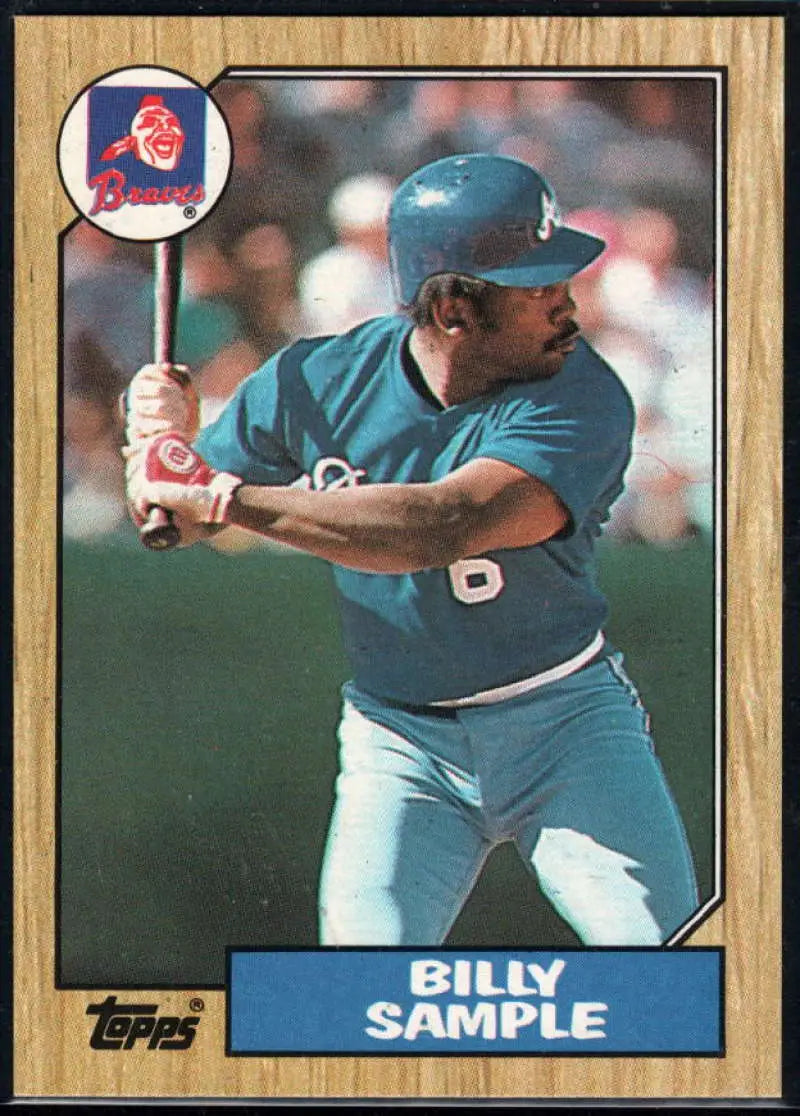1987 Topps #104 Billy Sample EX Excellent Atlanta Braves Baseball Card - Baseball Card Single