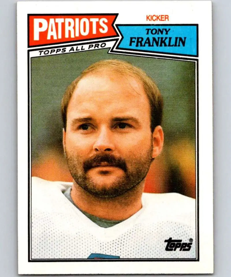 1987 Topps #104 Tony Franklin EX Excellent New England Patriots Football Card - Football Card Single