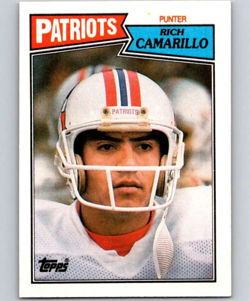 1987 Topps #105 Rich Camarillo EX Excellent New England Patriots Football Card - Football Card Single