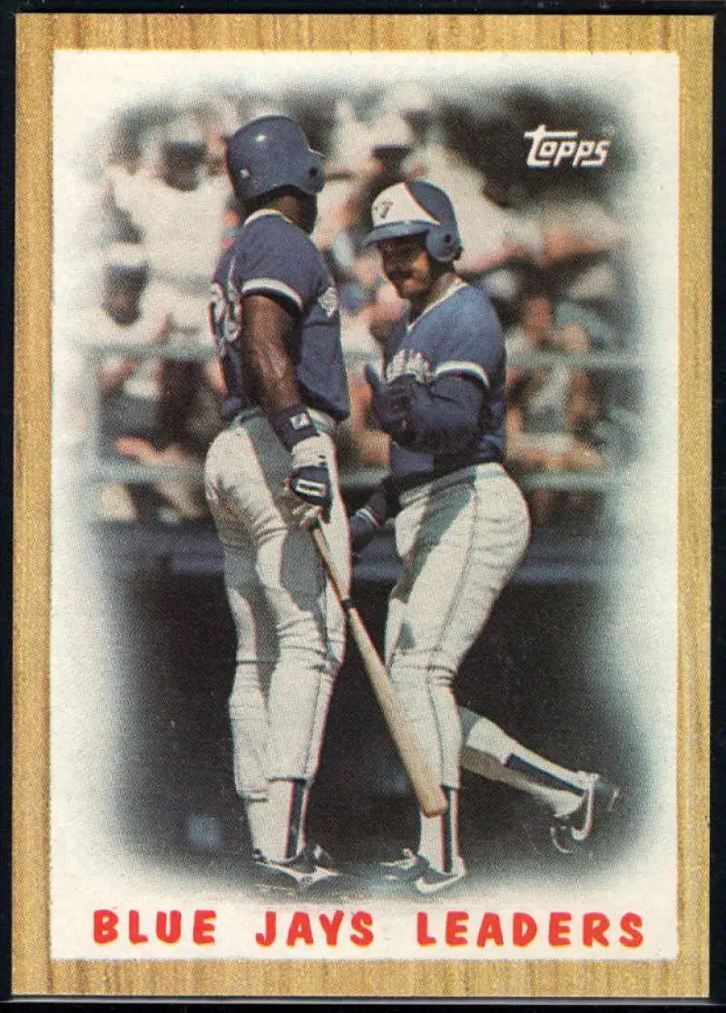 1987 Topps #106 George Bell/Jesse Barfield EX Excellent Toronto Blue Jays Baseball Card - Baseball Card Single