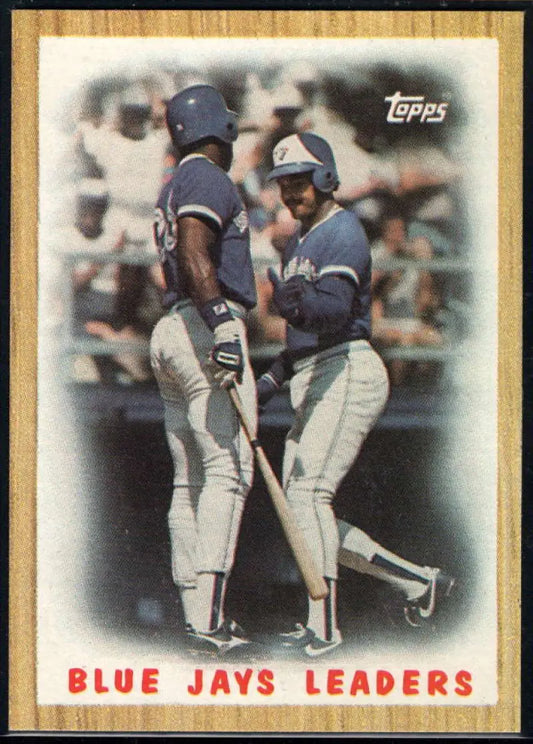 1987 Topps #106 George Bell/Jesse Barfield EX Excellent Toronto Blue Jays Baseball Card - Baseball Card Single