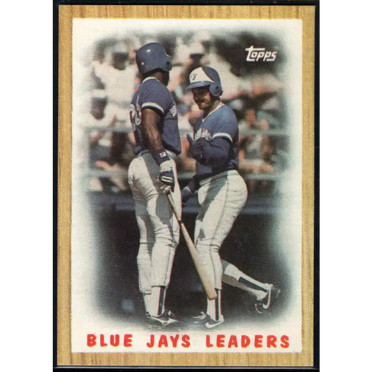 1987 Topps #106 George Bell/Jesse Barfield EX Excellent Toronto Blue Jays Baseball Card