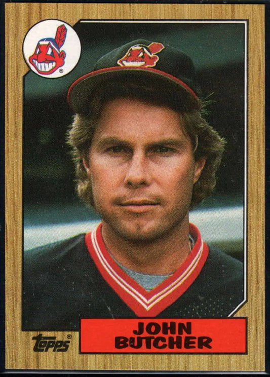 1987 Topps #107 John Butcher EX Excellent Cleveland Indians Baseball Card - Baseball Card Single