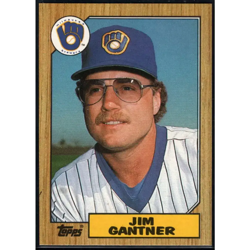 1987 Topps #108 Jim Gantner EX Excellent Milwaukee Brewers Baseball Card - Baseball Card Single