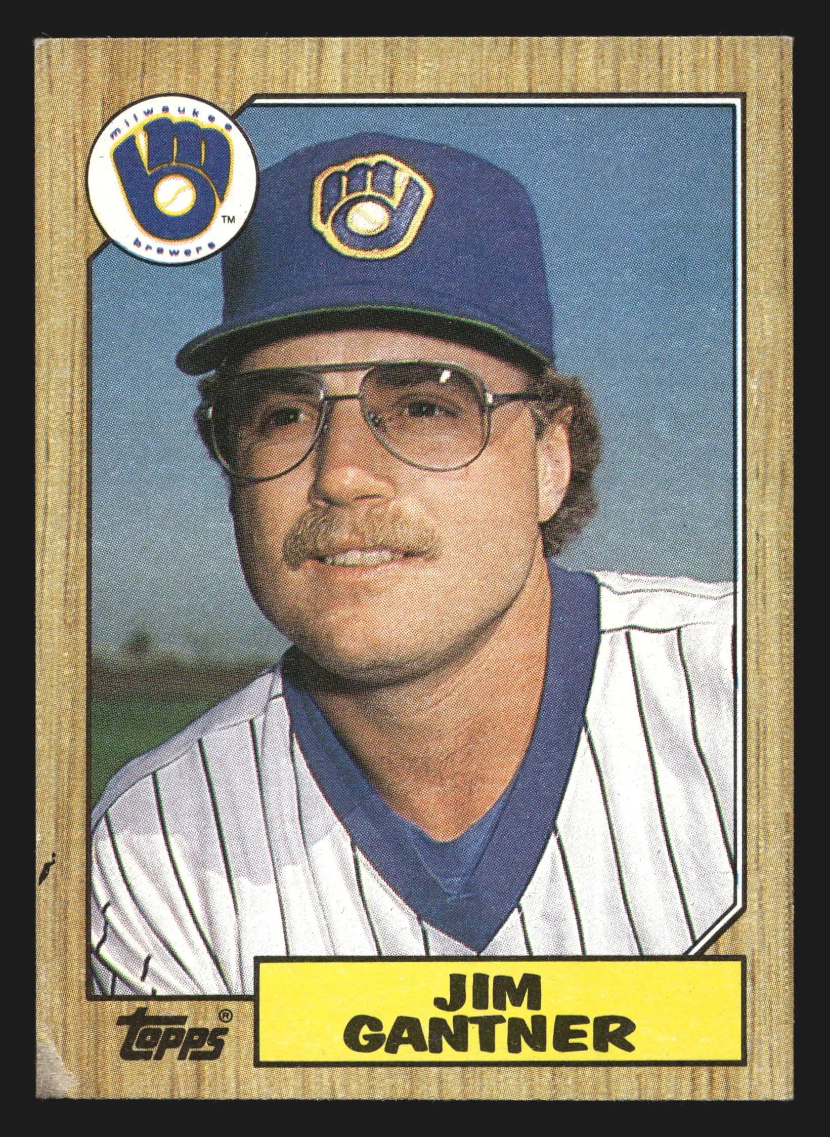 1987 Topps #108 Jim Gantner Milwaukee Brewers - Baseball Card Single