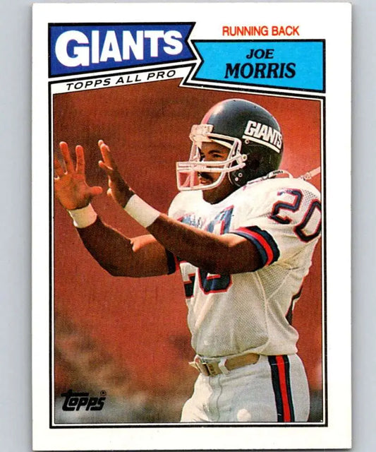 1987 Topps #11 Joe Morris EX Excellent New York Giants Football Card - Football Card Single